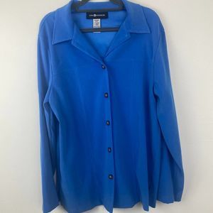 Sag Harbor button up light Jacket long sleeves collar size 12